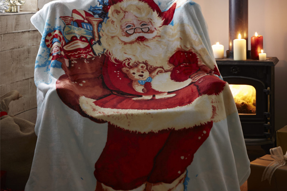 Father Christmas Fleece Throw, new festive collection 