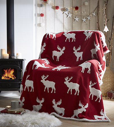 Moose Fleece Throw