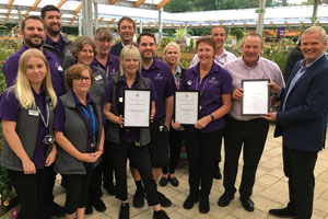 Haskins Snowhill receiving 3 awards at the Garden Centre Association Awards