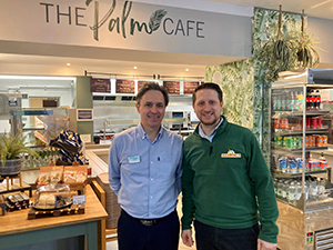 (L-R) Jason Froggatt, Group Catering Manager at Haskins, and Mike Morath, Commercial and Operations Manager at Birdworld celebrate qualification success