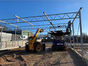 Stewards Under Construction from Outside by Ebtech Glasshouse Systems