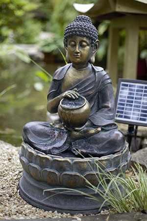 Solar sitting budha new generation of water fountains