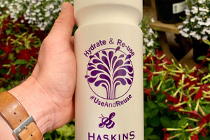 The Haskins reusable water bottles