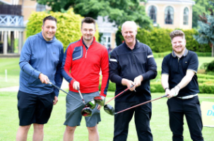 Andy Bunker with friends at the golf course