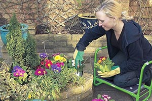 woman doing garden jobs 
