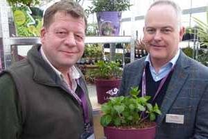 Adam Dunnett, Sales and Marketing Director at Wyevale Nurseries with Mike Simms, Buyer from the Chepstow Group
