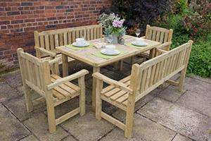 Rosedene outdoor timber garden furniture range