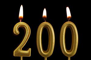 200 years candles for Johnsons Lawn Seed