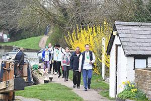 David Carey leading charity walk for Garden Re-Leaf