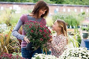 Woman and child - what your garden centre should sell